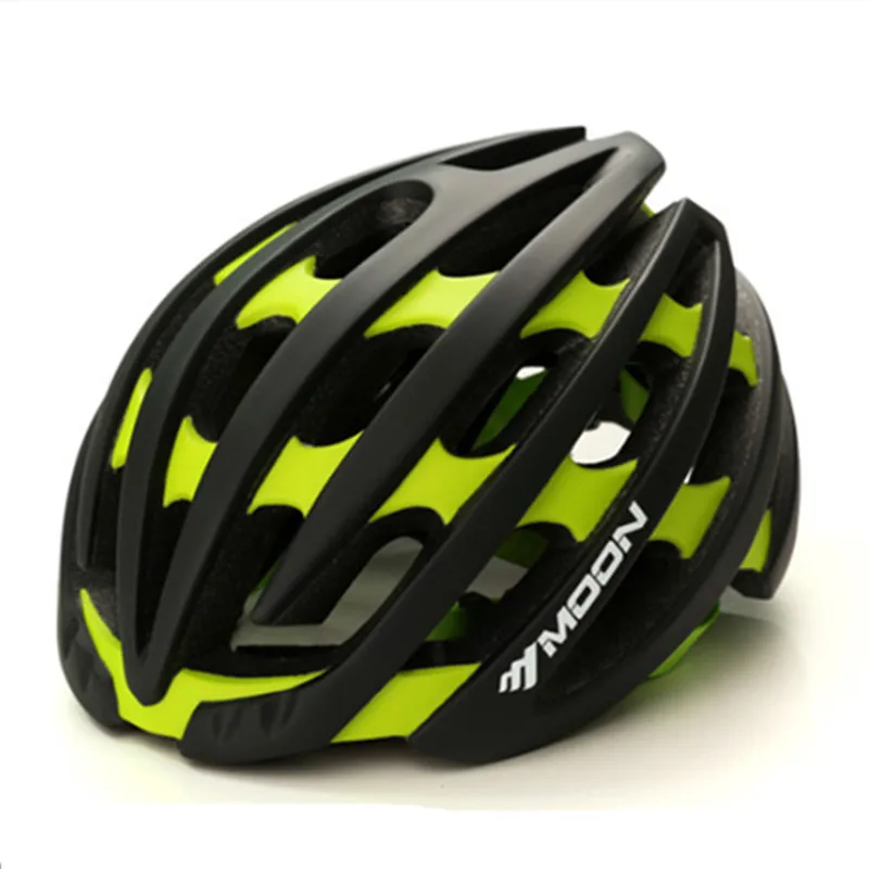 MOON велосипедный шлем для взрослых сверхлегкий MTB Интегрированный шлем дороги велосипед шлем MTB capacete де bicicleta a20 - Цвет: black green