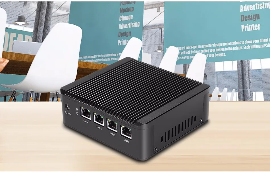 Процессор EGlobal fanless Pfsense, мини-ПК J1900 4 ядра 4* Intel WG82583 Gigabit Lan брандмауэр 1* VGA WIN7 pfsense OS 2,0 ГГц промышленный ПК