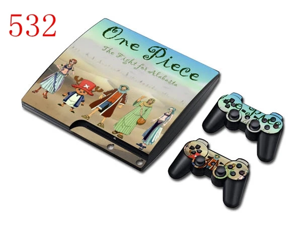 Cheap For Desert One Piece Flag Styke Decal Sticker For PS3 Slim Console & 2 Controller For Sony Playstation PS 3 Skins