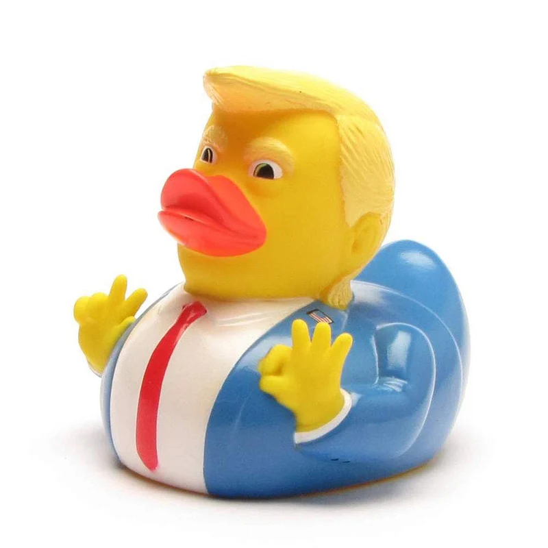 Лидер продаж ванна Утка Дональд Трамп резиновая ПВХ пищащая утка детские