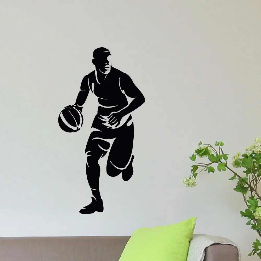 

WALL DECAL VINYL STICKER GYM SPORT BASKETBALL PLAYER DECOR