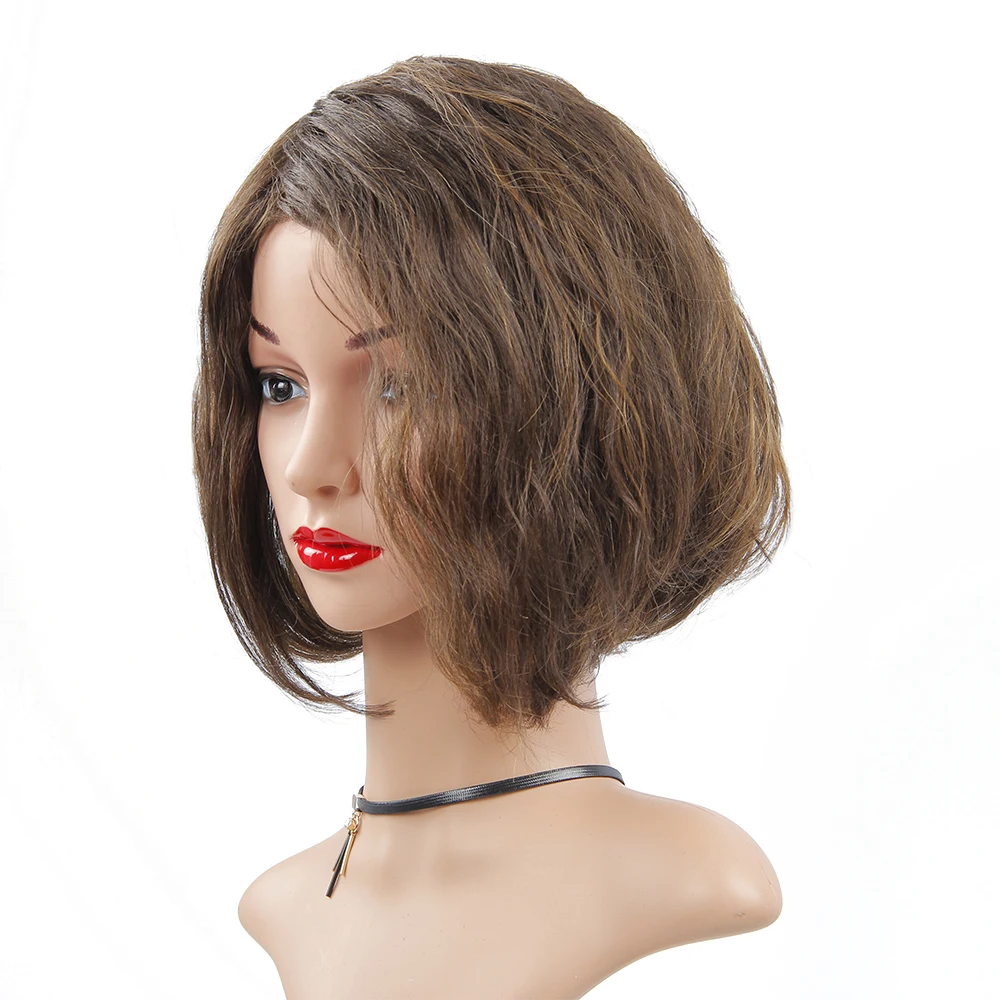 Натуральный парик короткие синтетические волосы парики для женщин премиум японское волокно короткий Смешанный цветной парик - Цвет: #2
