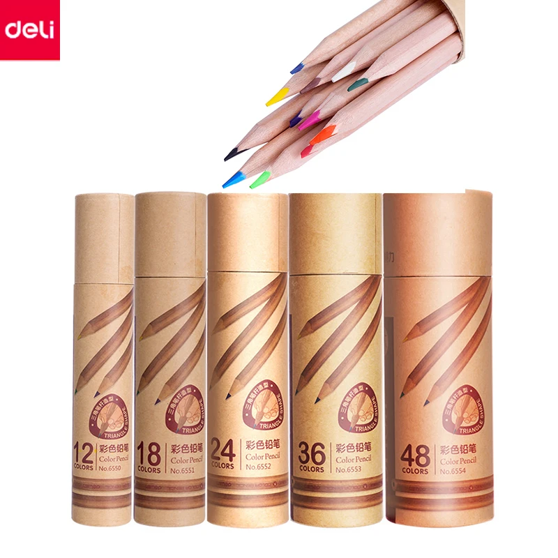 

Deli Wood Colored Pencils Stationery School Supplies professional drawing color pencils Sketch Art Painting Pensil Supplies