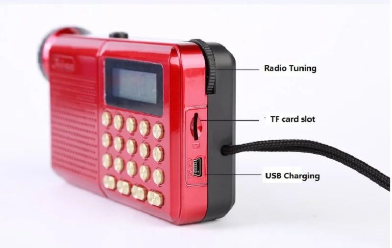 Мини Портативный Перезаряжаемый цифровой светодиодный дисплей Панель Стерео FM радио динамик USB TF mirco для SD карты MP3 музыкальный плеер