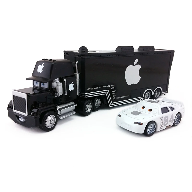 

Disney Pixar Cars Black Mack Racer's Truck & No.84 Icar Metal Diecast Toy Car 1:55 Loose Brand New & Free Shipping