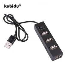 Kebidu высокоскоростной мини тонкий USB 2,0 концентратор 3 порта usb-хаб разветвитель для ПК компьютер Ноутбук Периферийные устройства Аксессуары