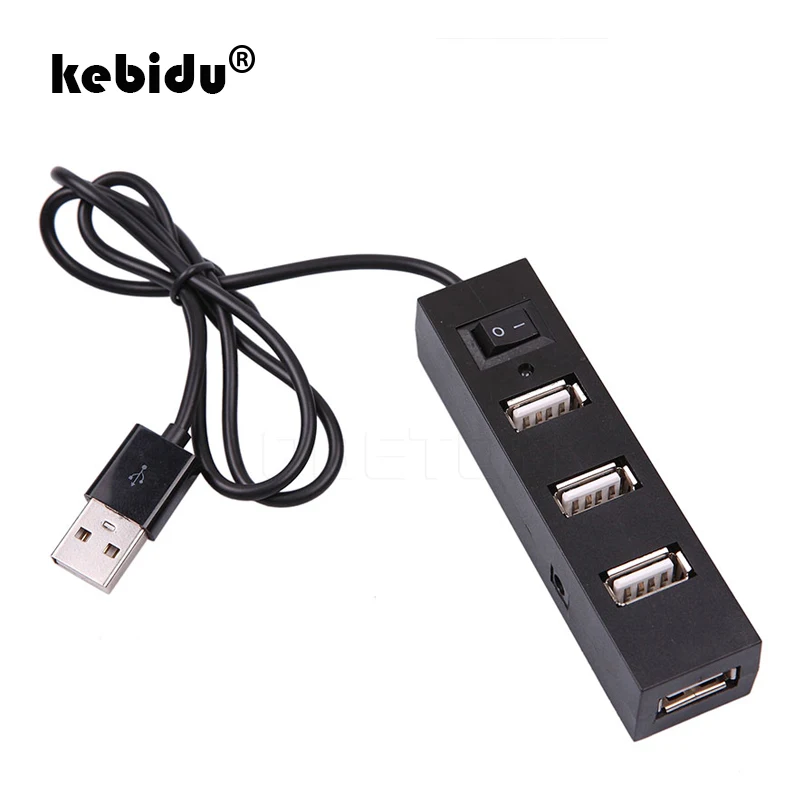 

kebidu High Speed Mini Thin USB 2.0 Hub 3 Ports USB HUB Splitter for PC Computer Laptop Notebook Peripherals Accessories