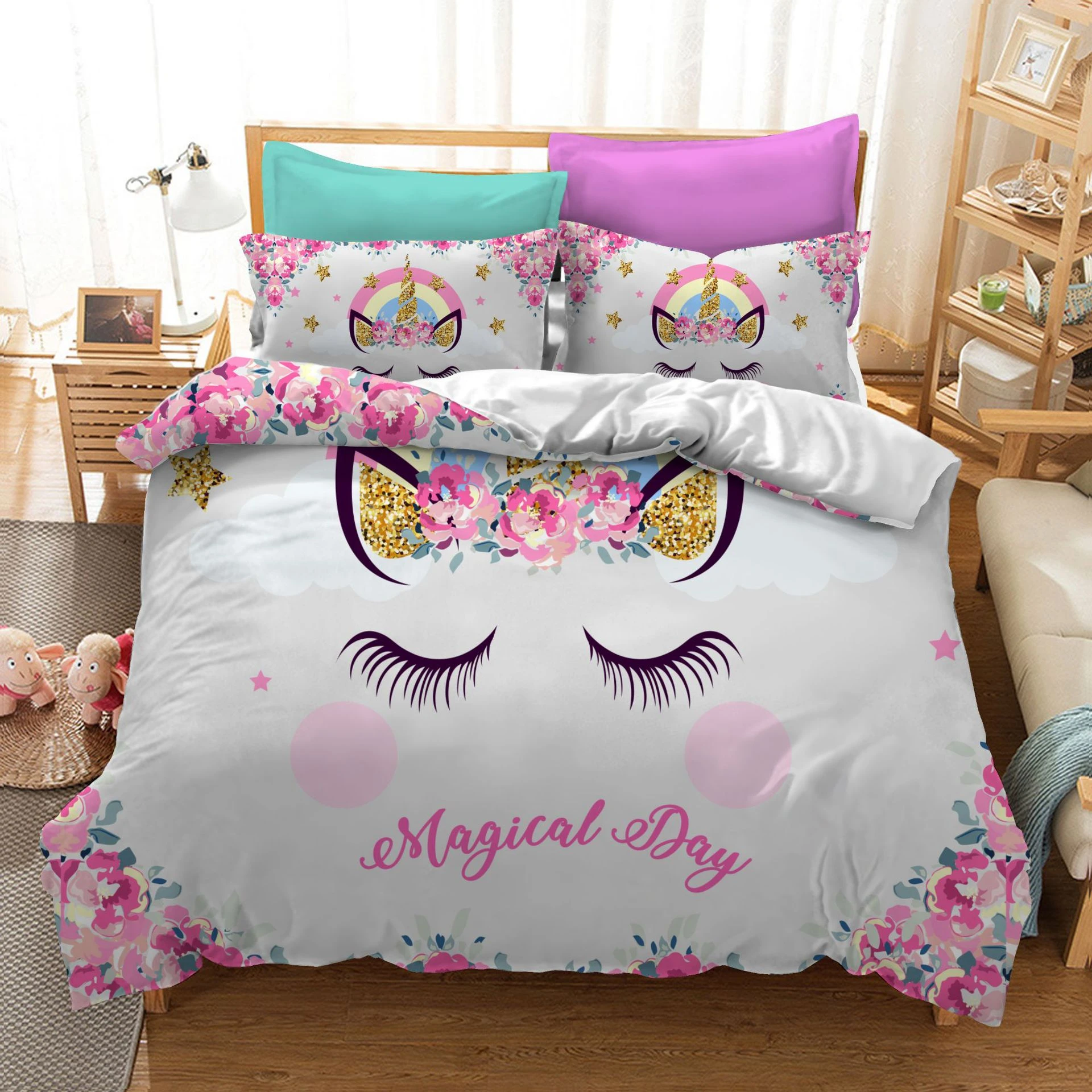 girls unicorn bedding