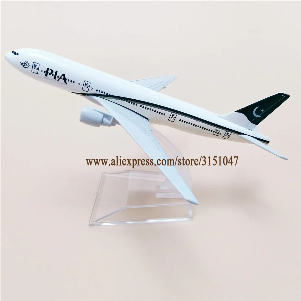 

Alloy Metal Pakistan Air PIA B777 Airlines Airplane Model PIA Boeing 777 Airways Plane Model Stand Aircraft Kids Gifts 16cm