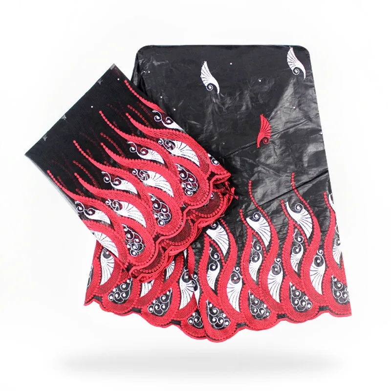 

African Bazin Riche Getzner Lace Fabric 2018 New Design Embroidered High Quality French Tulle Lace With Guipure Lace Fabric YBG7