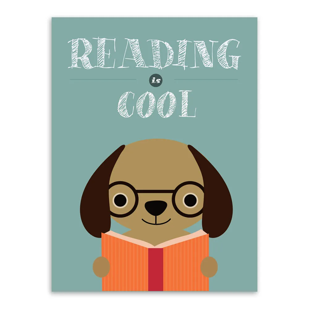 Belajar Yang Baik Lucu Hewan Poster Print Abstrak Matematika Singa