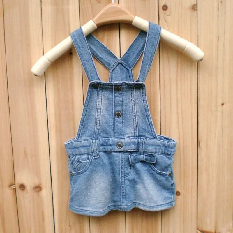 Sale baby dresses denim baby girls dresses infantil newbron Straps