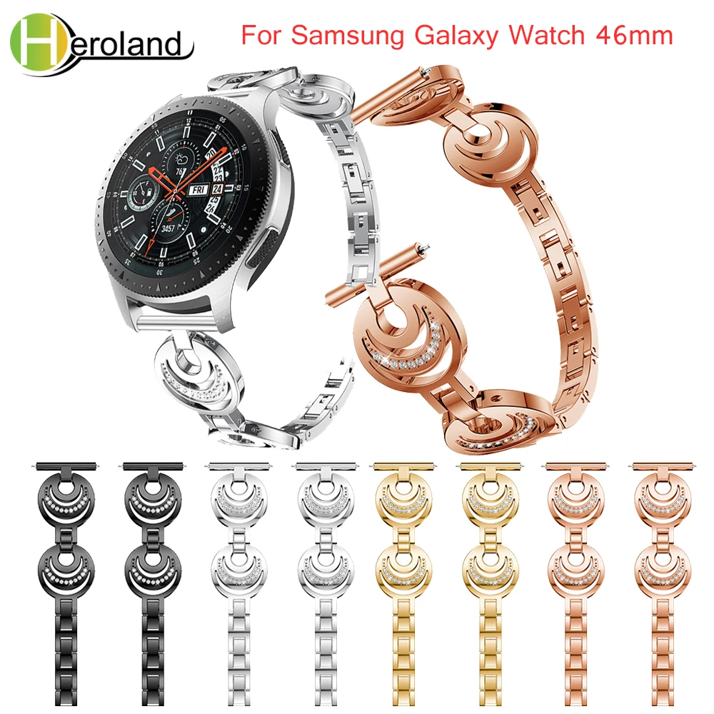 Для samsung Galaxy Watch, 46 мм, ремешок для часов, нержавеющая сталь, сменный Смарт wirst, стразы, для samsung gear S3, ремни, Новинка