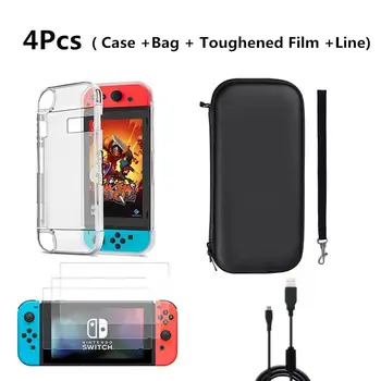 

Yiwa Accessories Protection Bag + Crystal Shell + Toughened Film + Charging Line Set For Ninetendo r30