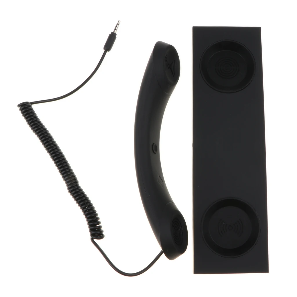 Retro Telephone Handset , 3.5mm Radiation Proof Cell Phone Telephone Receiver and Handset Holder for iPhone 5 6 Sansung Galaxy