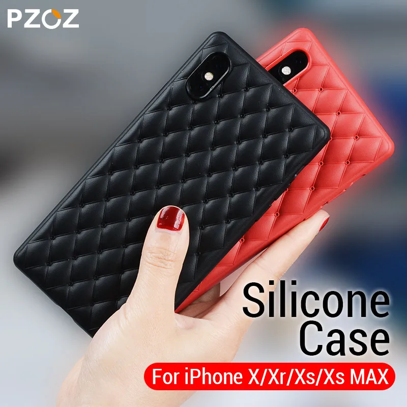 Силиконовый чехол PZOZ для iPhone XS Max XR роскошные мягкие противоударные ультратонкие