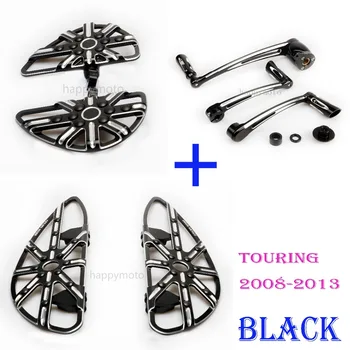 

Motorcycle accessories Black Front Driver Floorboards rear pegs foot pegs brake arm Shift levers 2008-2013