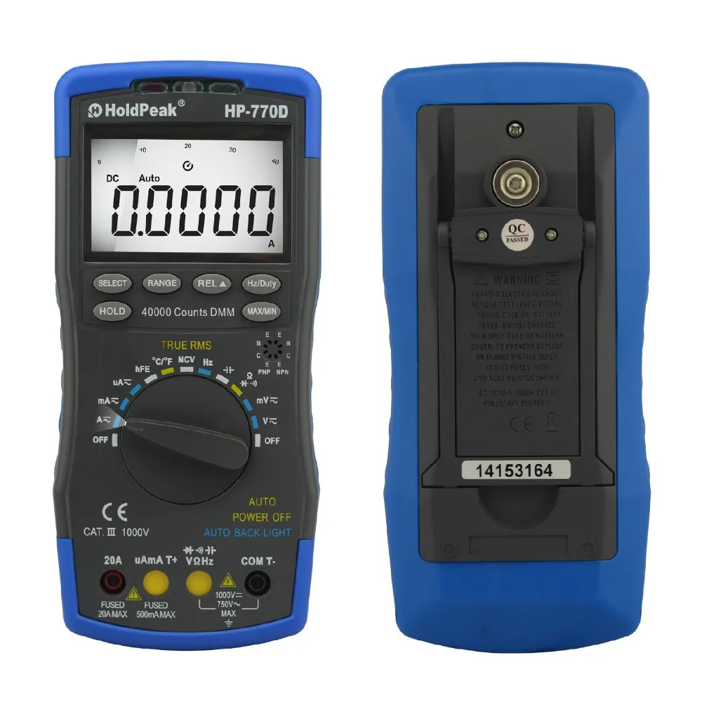 Digital Multimeter True RMS HP 770D Multimetro Auto Range Frequency