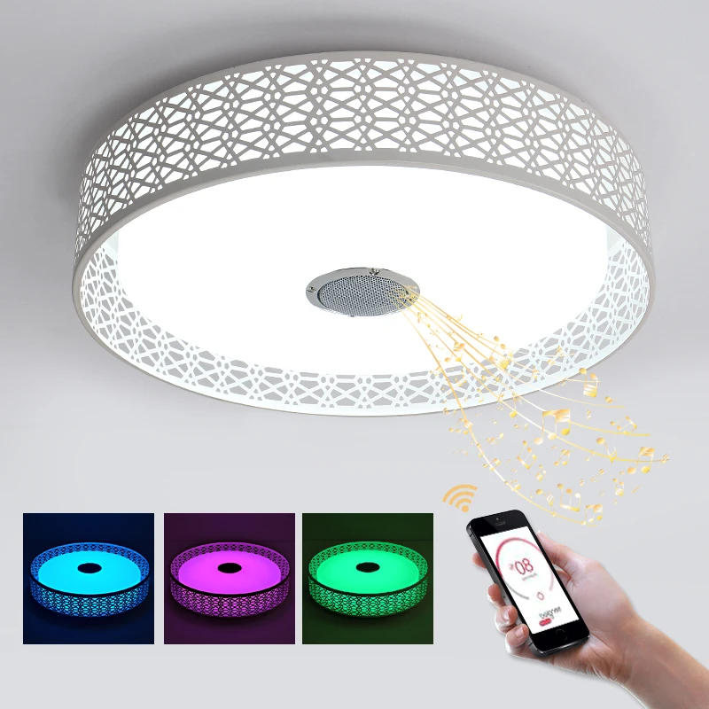 

RGB Dimmable Modern chandelier 36W LED Lamps with Bluetooth & Music smart chandelier lamp for 10 -15 Square meters indoor light