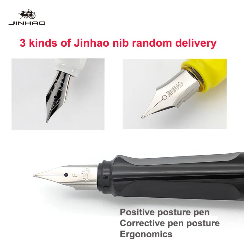 Jinhao 599 авторучка Роскошная металлическая перо Caneta Tinteiro простой стиль офисная