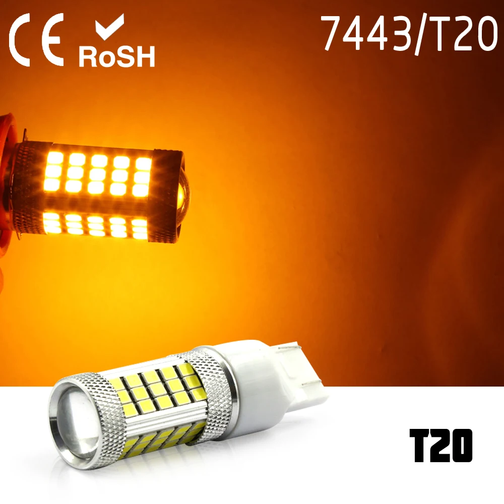 2шт W21/5W 7443 T20 63 SMD Автомобильный задний светильник стоп лампы Автомобильные