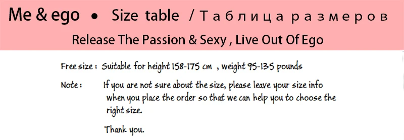 size table  
