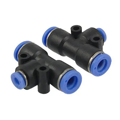 

4mm to Dual 8mm One Touch Fittings T Connectors 2 Pcs