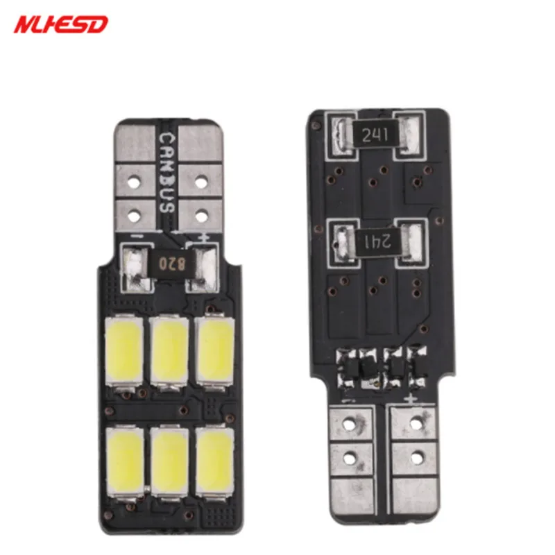 100 шт./лот авто LED T10 194 W5W led Canbus t10 6smd 5630 5730 лампочка без ошибок Светодиодная лампа