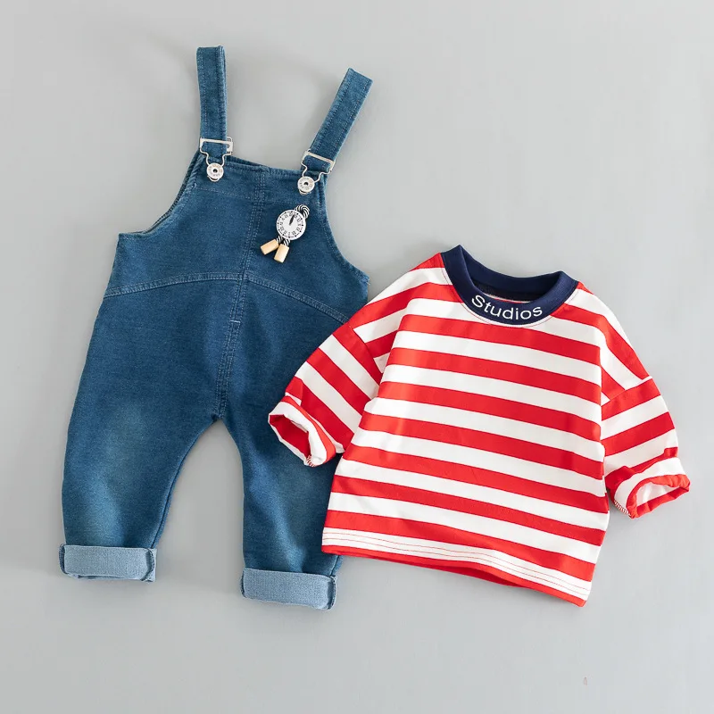 Baby Boys Clothes Set Spring Fall Children Clothing Sport Suit Shirt
