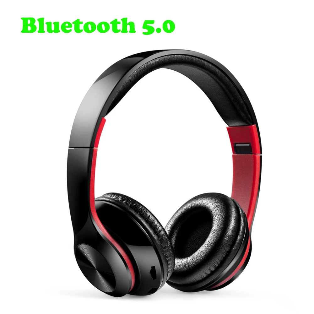 

Bluetooth 5.0 Foldable Wireless Headphones Bluetooth Headset Noise Cancel Wired Headphone with Microphone SD TF 15 Hours Play