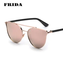 Frida 2016 del ojo De gato Gafas De Sol , verano estilo Gafas De Sol hombres diseñador De la marca Gafas De Sol De recubrimiento espejo Shades Gafas De Sol
