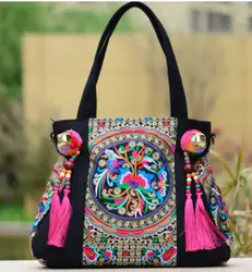 Мода вышивка Многофункциональный Для женщин Повседневное сумки! лидер национальной цветочной вышивкой плечо и Сумки леди чешские