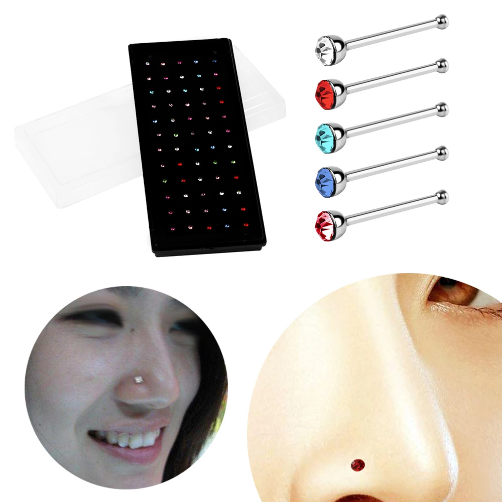 40-60PCS-Crystal-Rhinestone-Nose-Ring-Studs-Stainless-Steel-Colorful-Silver-Body-Piercing-Sexy-Jewelry (1)