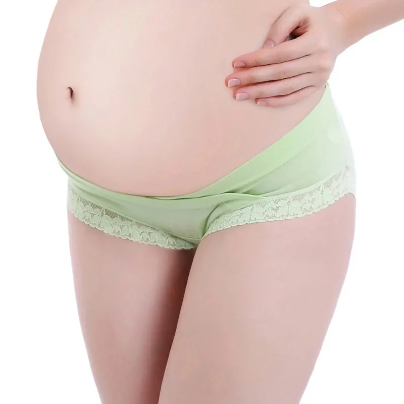 

1pc Sexy Lingeries Pregnant Women Underwear Lace Cotton Panties Pregnancy Shorts Low Waist Mother Support Postpartum Briefs