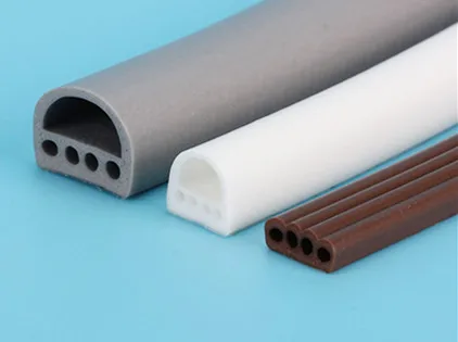 

9*6mm 5M Porous D Type Silicone Rubber Sealing Strip For Door / Window Sound Insulating Strip Self-adhesive Tape 3 Colors