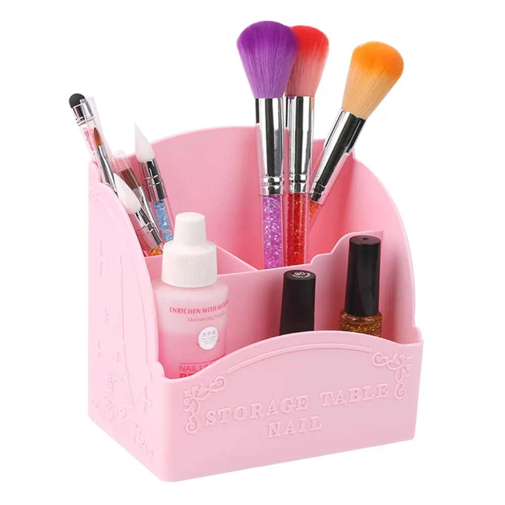 2018 New 3/4 Cells Nail Art Painted Brushes Pen Holder Makeup Brushes