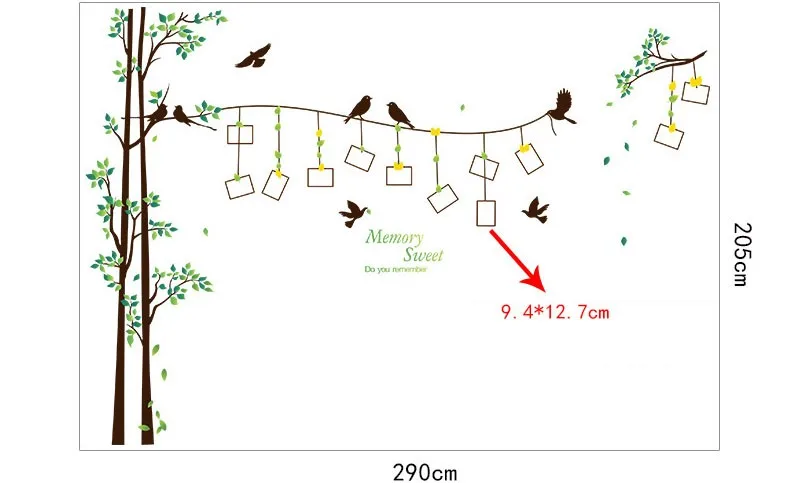 [ZOOYOO] 205*290 см/81* 114in большие фото наклейки на стену с изображением дерева домашний Декор Гостиная Спальня 3d наклейки на стены diy фотообои с изображением семейного дерева