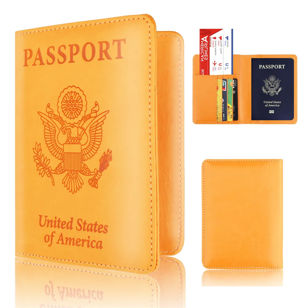 Дорожный кошелек для паспорта, держатель для ID кредитной карты, RFID блокирующий органайзер, чехол, многофункциональный кошелек, Обложка