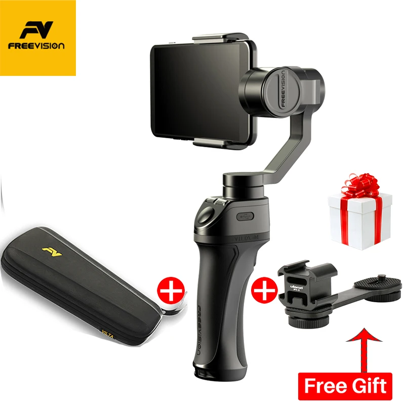 

Portable Freevision Vilta-M Pro/Vilta-M 3-Axis Handheld Gimbal Cell Phone Stabilizer for iPhone Samsung GoPro HERO 7 6 5