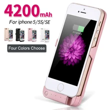 4200 мАч Внешних Резервных Зарядное Устройство Дело Расширенный Power Bank Чехол Для iPhone 5 5s SE