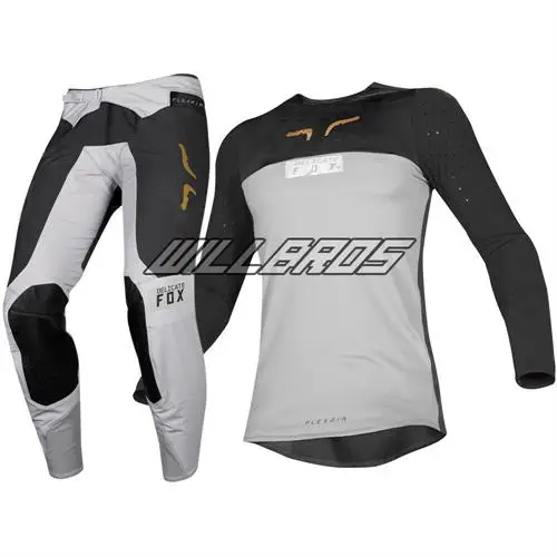 Серый FLEXAIR ROYL Jersey Pant Combo MX ATV внедорожный комплект для мотокросса комбинированный комплект передач - Цвет: Grey