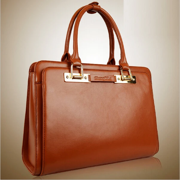 High Quality Brand Elegant Bag Commercial Female Formal Women S High Quality Brand Elegant Bag Commercial Female Formal Women S Briefcase Bags 2017 New Genuine Leather Handbag In Top Handle From Luggage