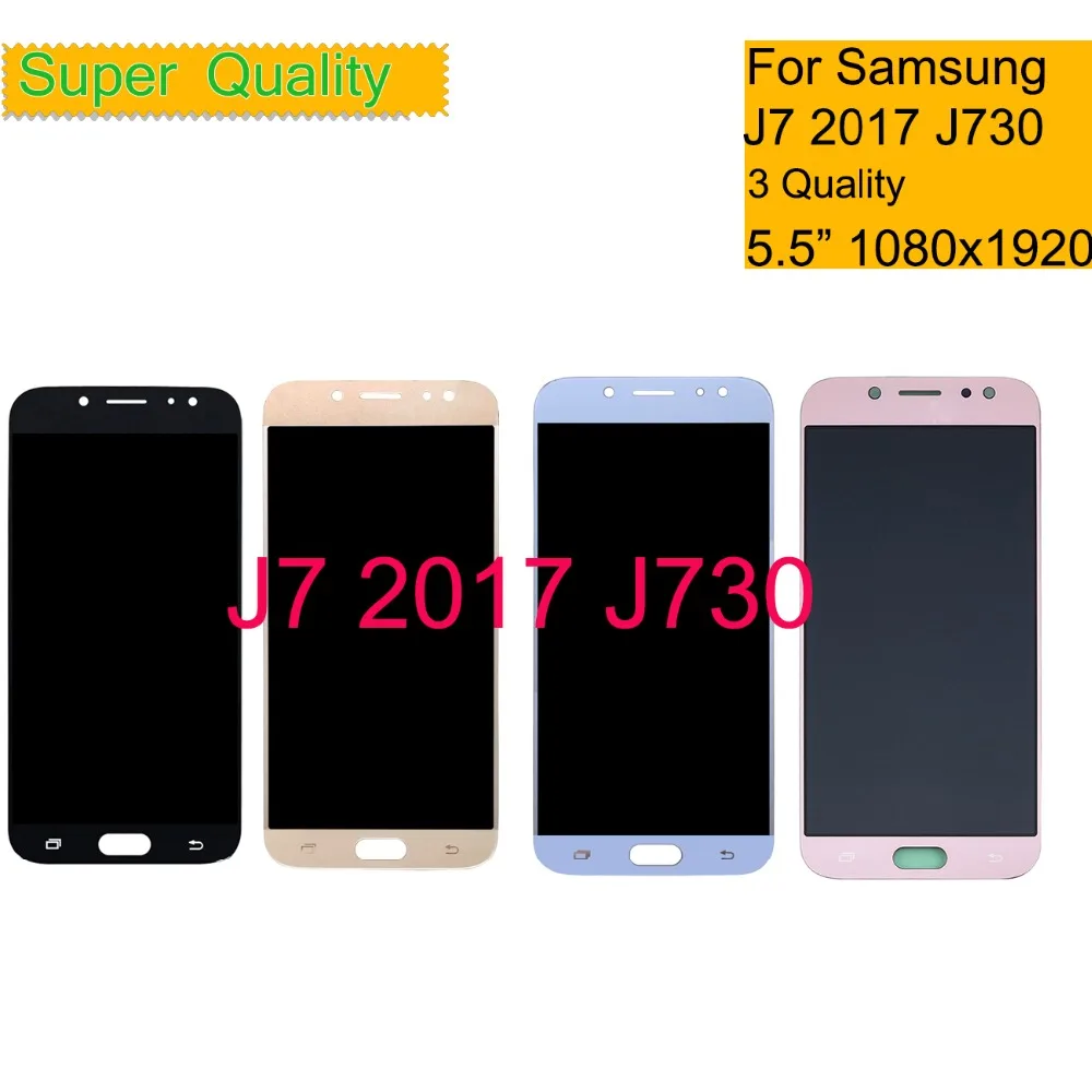 Super AMOLED дисплей для SAMSUNG GALAXY J7 Pro 2017 J730 J730F ЖК сенсорный экран дигитайзер панель