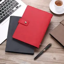 Yiwi A5 деловой планировщик черный, красный мягкий из искусственной кожи переплетный спиральный офисный блокнот с линейными внутренними страницами
