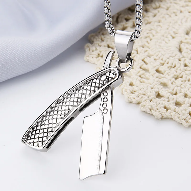 RAZOR BLADE NECKLACE – Barber Place Official