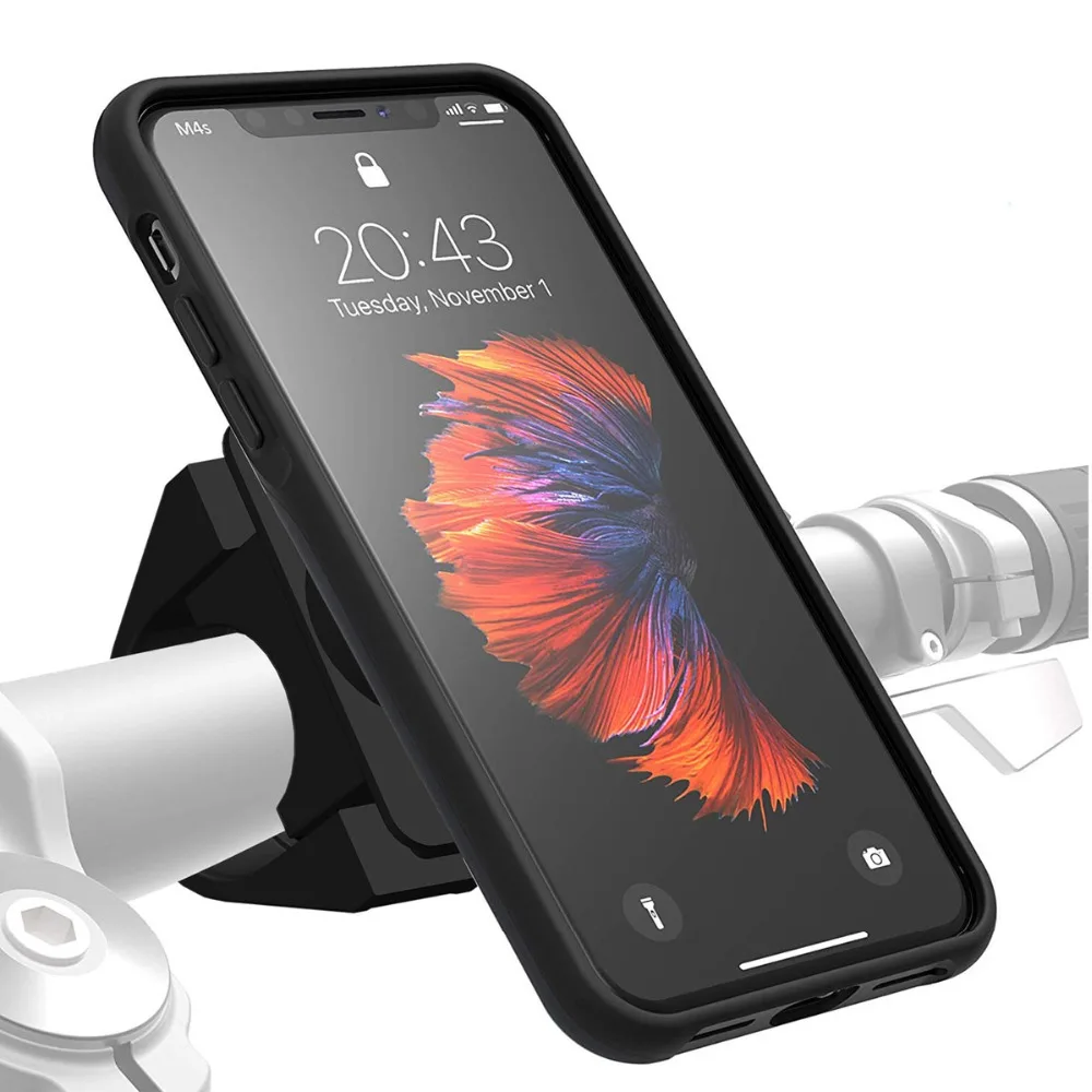 

Bicycle Handlebar Aluminum Mount Heavy Duty Bike Phone Mount with PC TPU GripClip Protective Case for iPhone 7/7 Plus/8/8 Plus