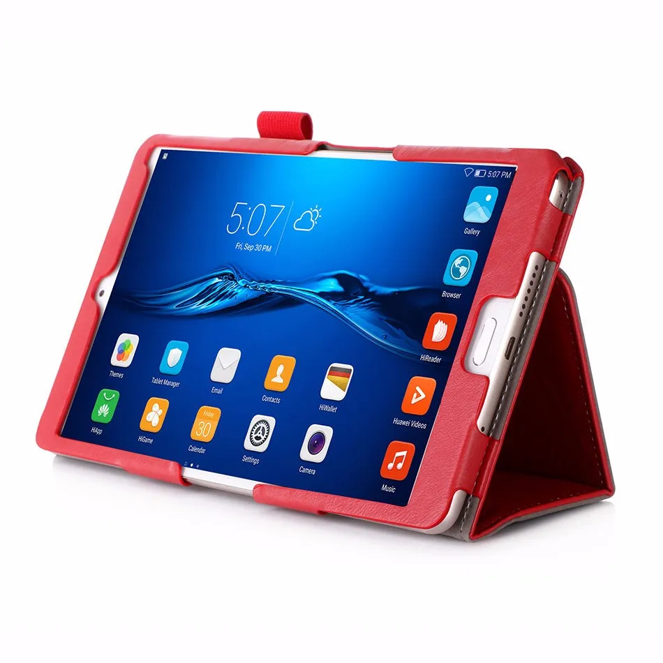 Высококачественный чехол из искусственной кожи для huawei MediaPad M3 BTV-W09 BTV-DL09 8,4 дюймов, чехол для планшета с держателем для рук, чехол с функцией автоматического сна