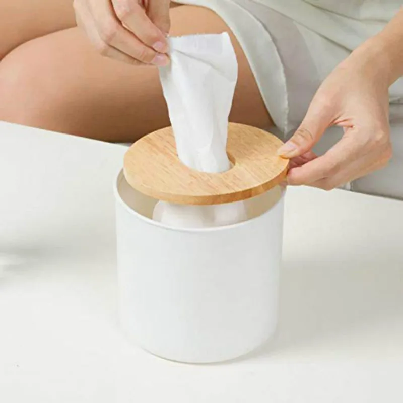 

Plastic Tissue Box New Brand Modern Wooden Cover Paper with Oak Home Car Napkins Holder Case Home Organizer Decoration Tools