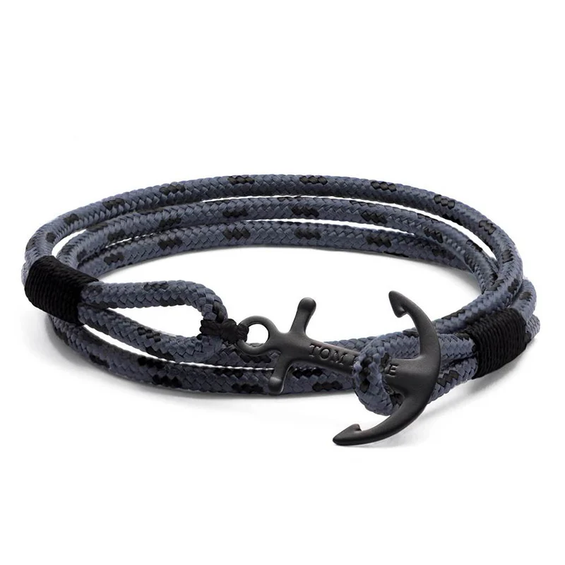 aço inoxidável corda âncora tom pulseira esperança com caixa e tag
