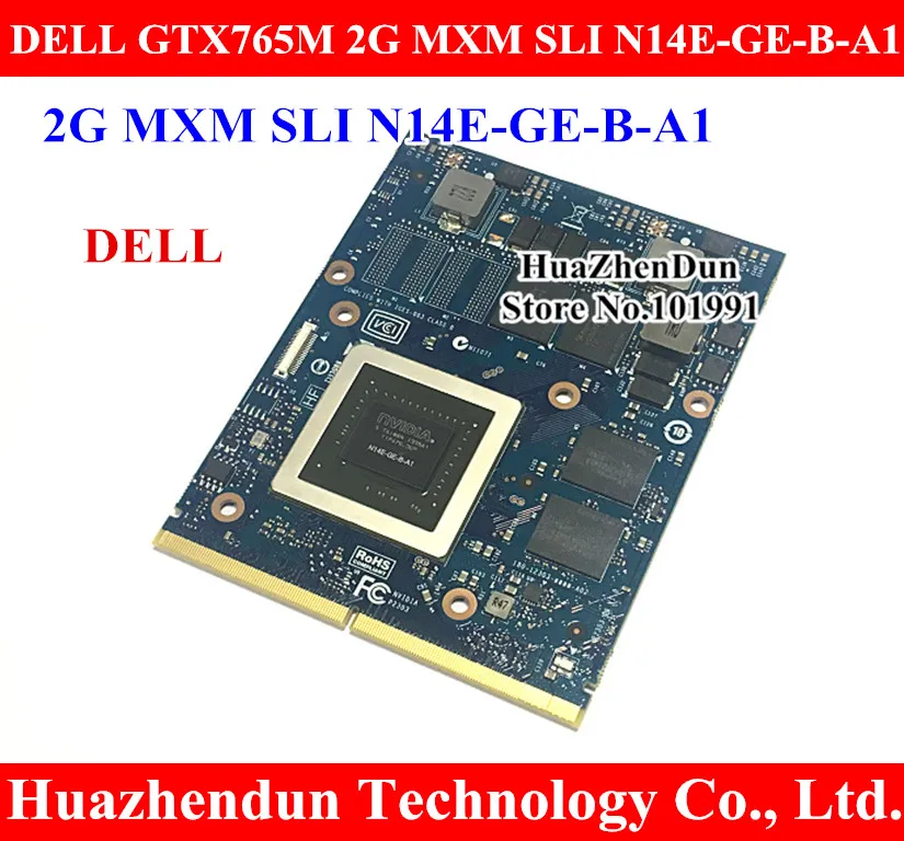 Оригинальная видеокарта GTX765M 2 ГБ для ноутбука Dell Alienware M15X M17X M18X imac GTX 765 GTX765 N14E GE B